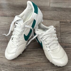 Nike Premier Kids White and Teal Soccer Cleats